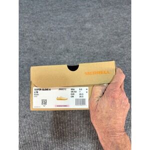 Merrell Vapor Glove 6 LTR Khaki Leather Barefoot Shoes Womens 9.5 JO68212